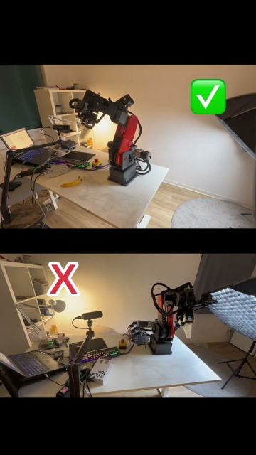 Robot arm moving between poses with inverse kinematics